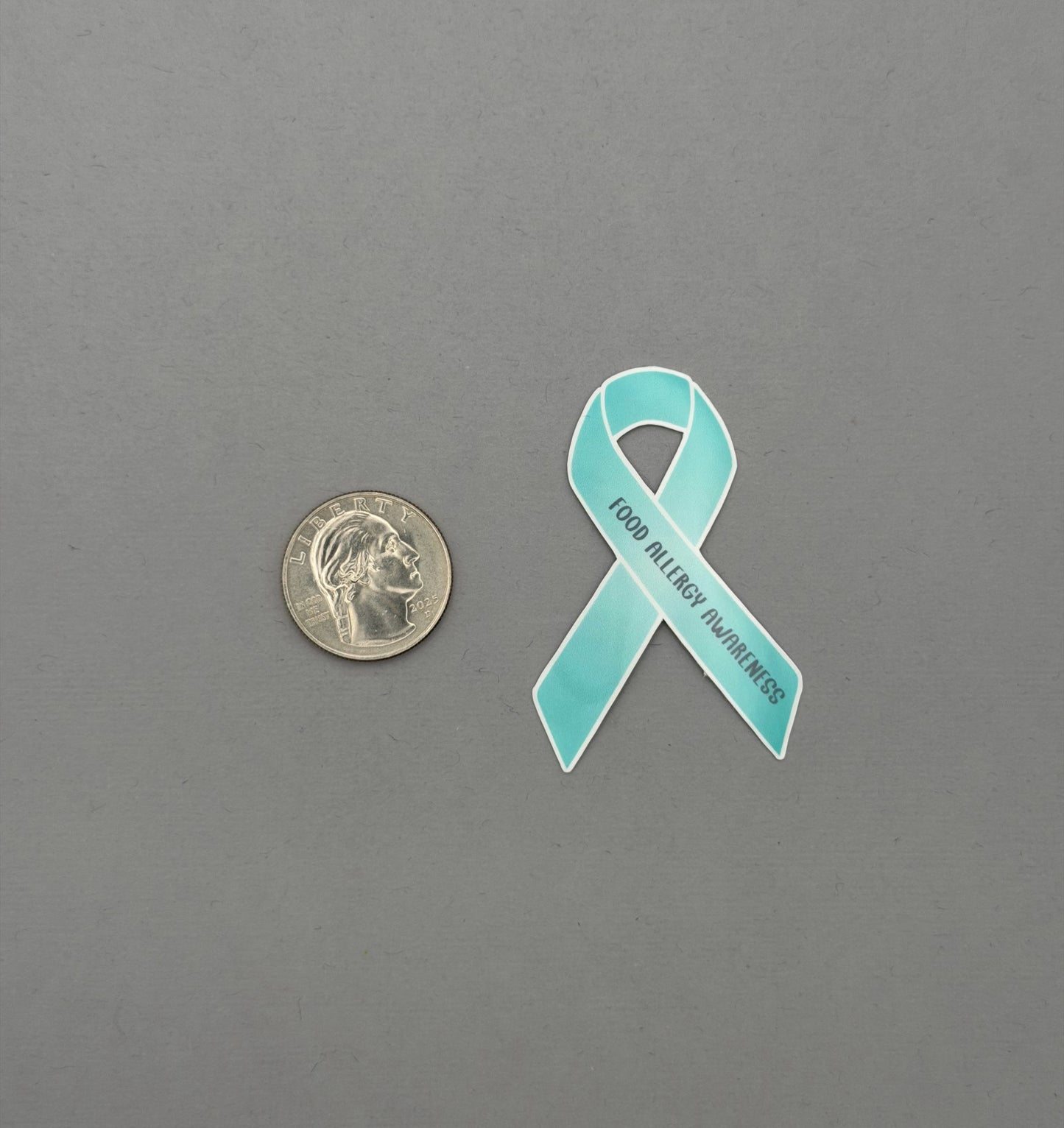 Food Allergy Awareness Ribbon Sticker or Magnet