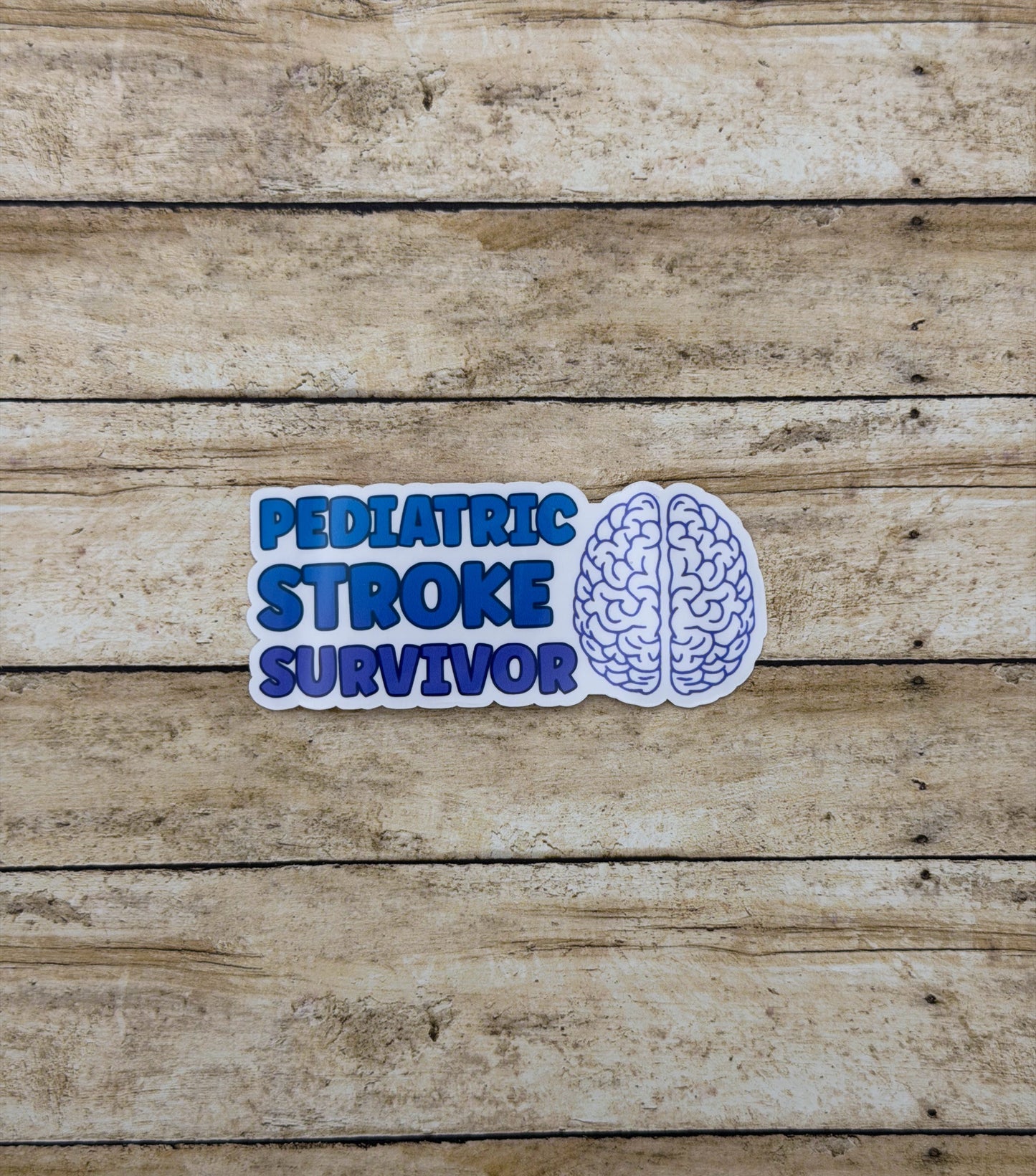 Pediatric Stroke Survivor with Brain Sticker or Magnet