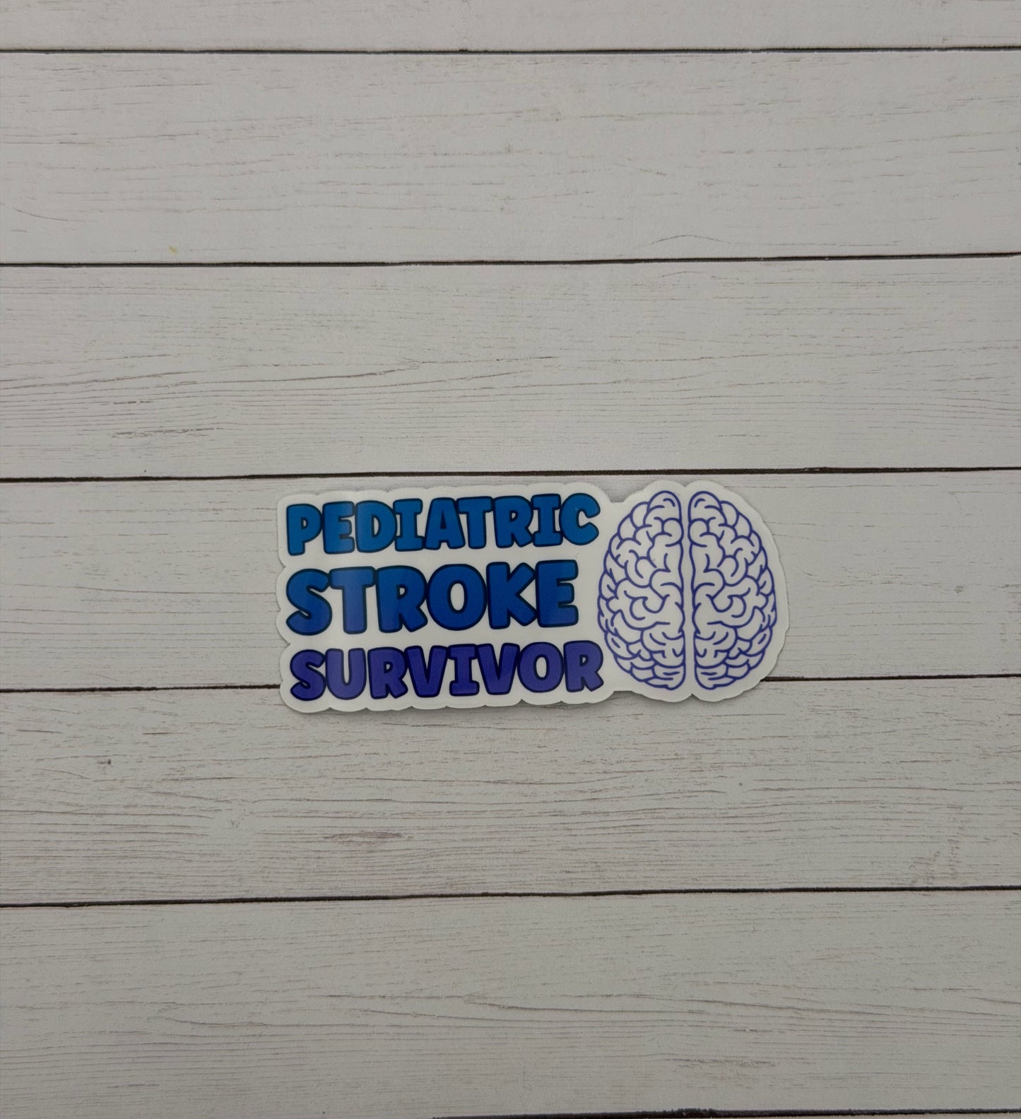 Pediatric Stroke Survivor with Brain Sticker or Magnet