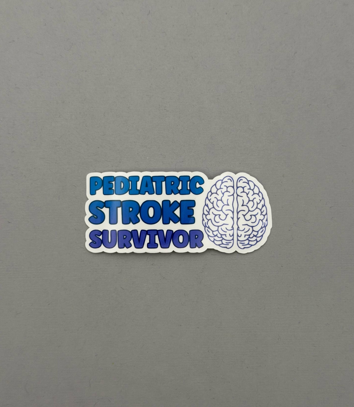 Pediatric Stroke Survivor with Brain Sticker or Magnet