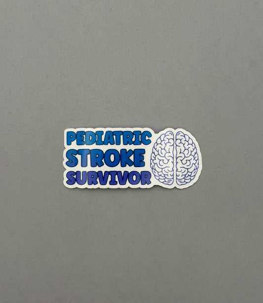 Pediatric Stroke Survivor with Brain Sticker or Magnet