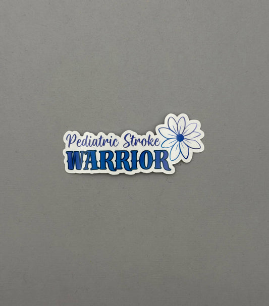 Pediatric Stroke Warrior Flower Sticker or Magnet