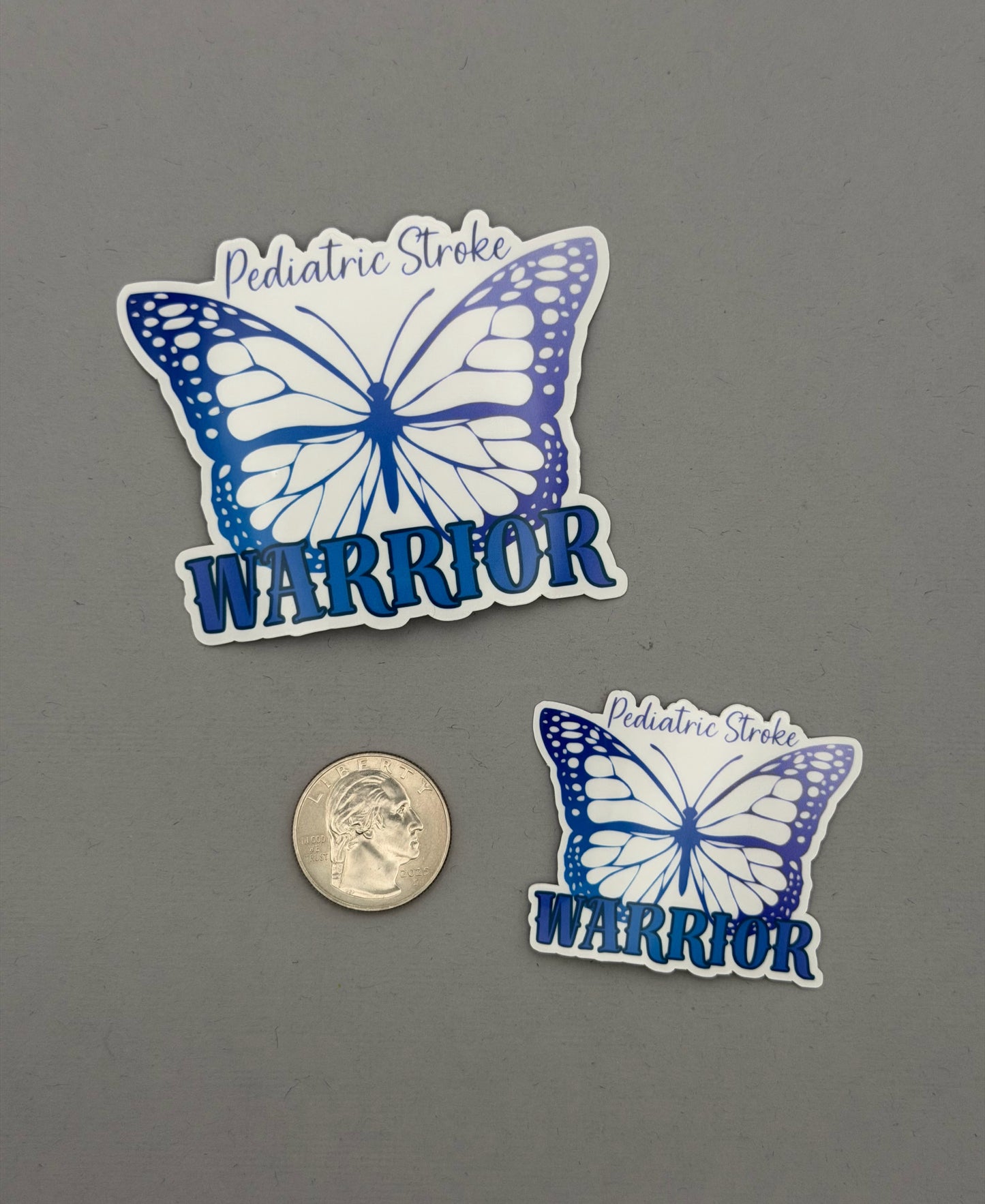 Pediatric Stroke Warrior Butterfly Sticker or Magnet