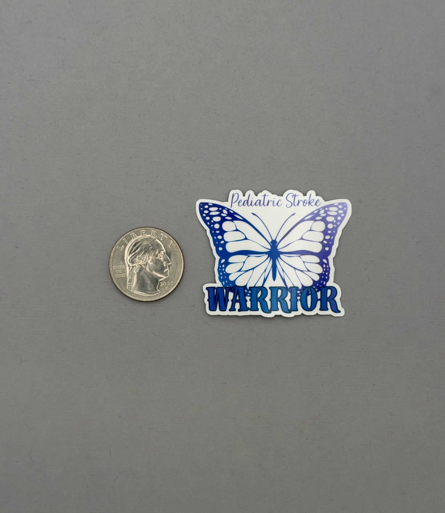 Pediatric Stroke Warrior Butterfly Sticker or Magnet