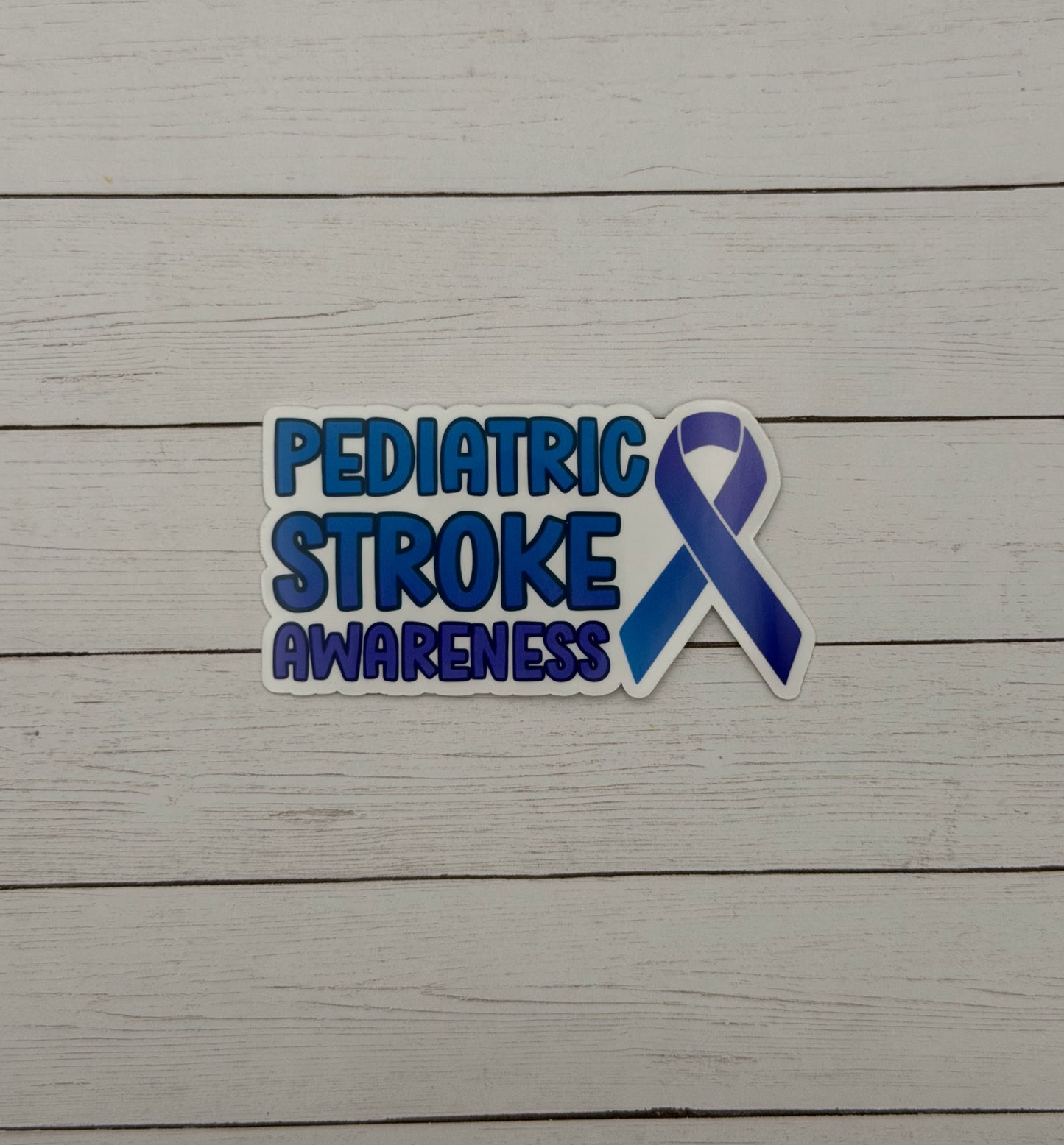 Pediatric Stroke Awareness with Ribbon Sticker or Magnet