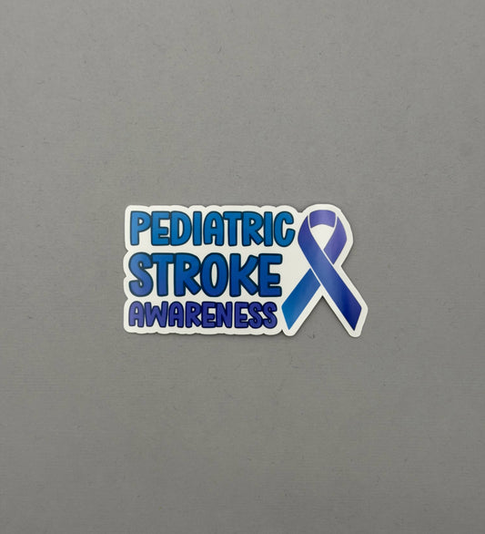 Pediatric Stroke Awareness with Ribbon Sticker or Magnet