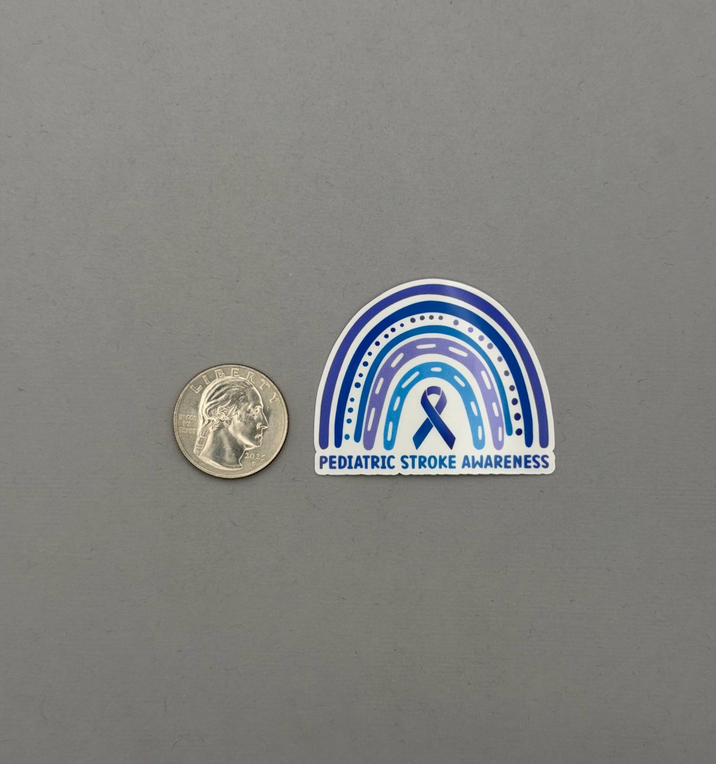 Pediatric Stroke Awareness Rainbow Sticker or Magnet