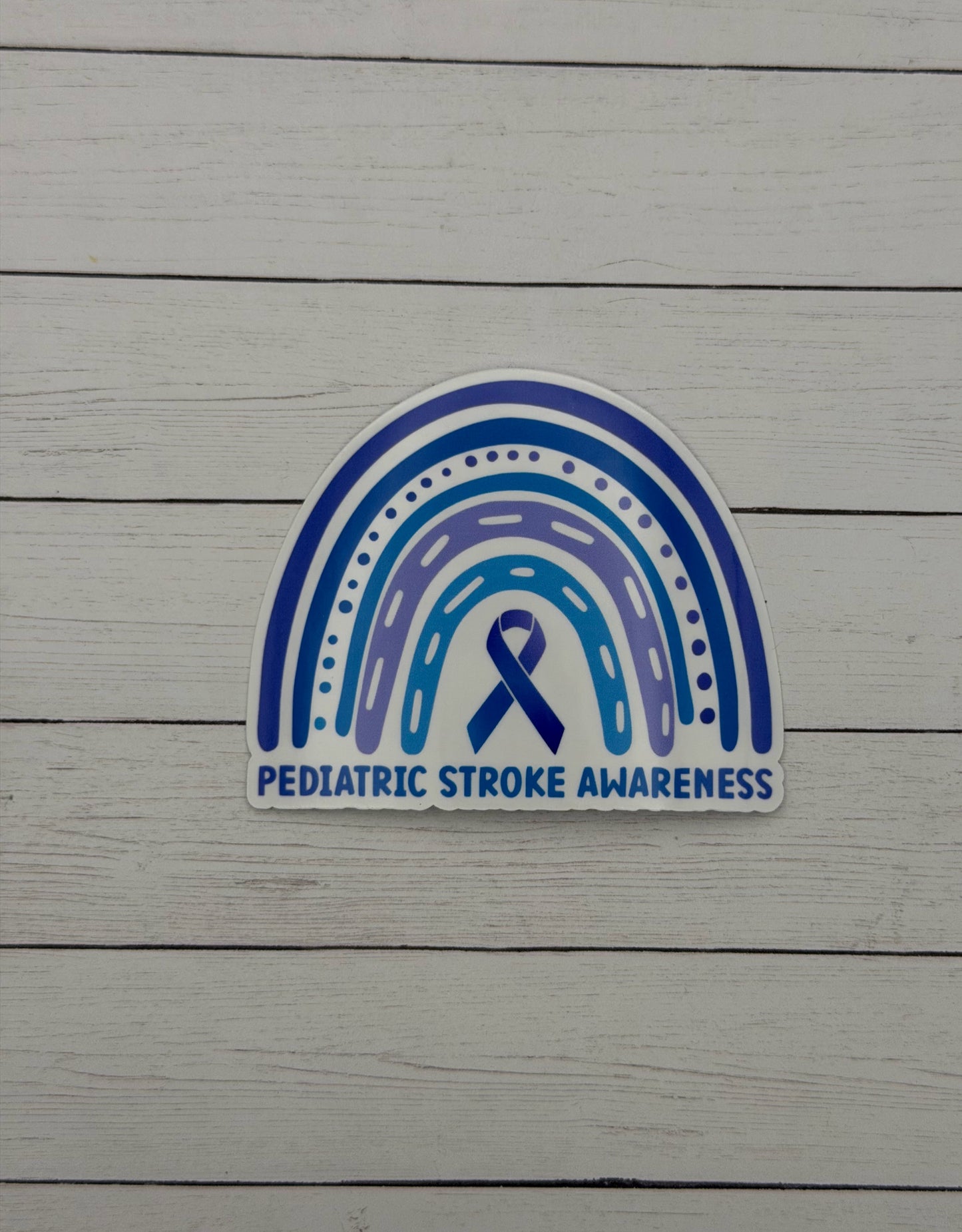 Pediatric Stroke Awareness Rainbow Sticker or Magnet