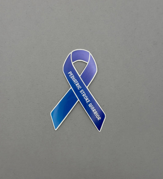 Pediatric Stroke Warrior Ribbon Sticker or Magnet