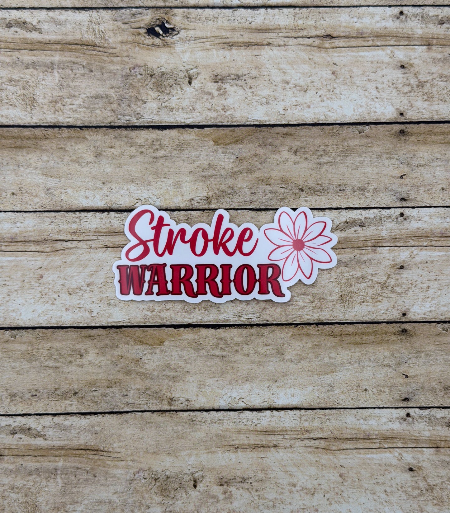 Stroke Warrior Flower Sticker or Magnet