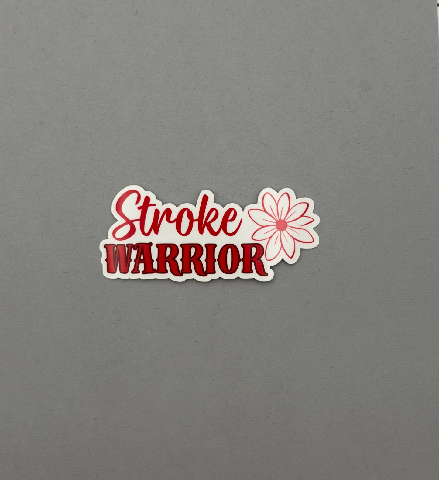Stroke Warrior Flower Sticker or Magnet