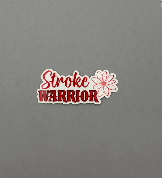 Stroke Warrior Flower Sticker or Magnet