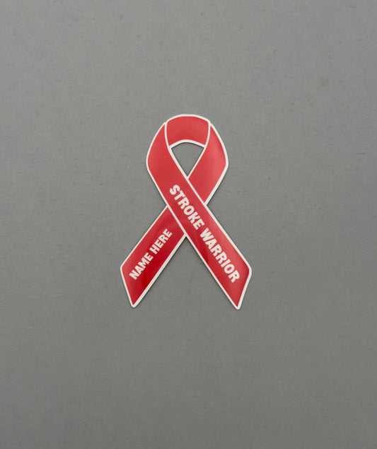 Stroke Warrior Custom Ribbon Sticker or Magnet