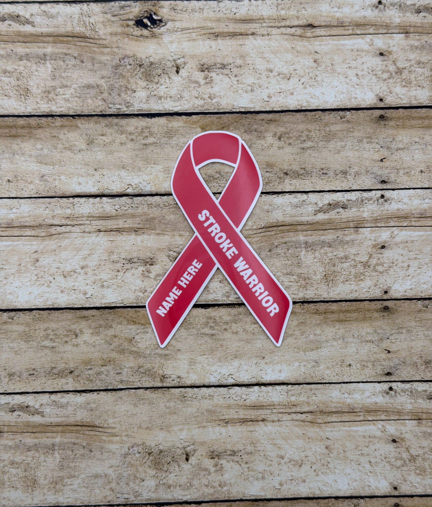 Stroke Warrior Custom Ribbon Sticker or Magnet