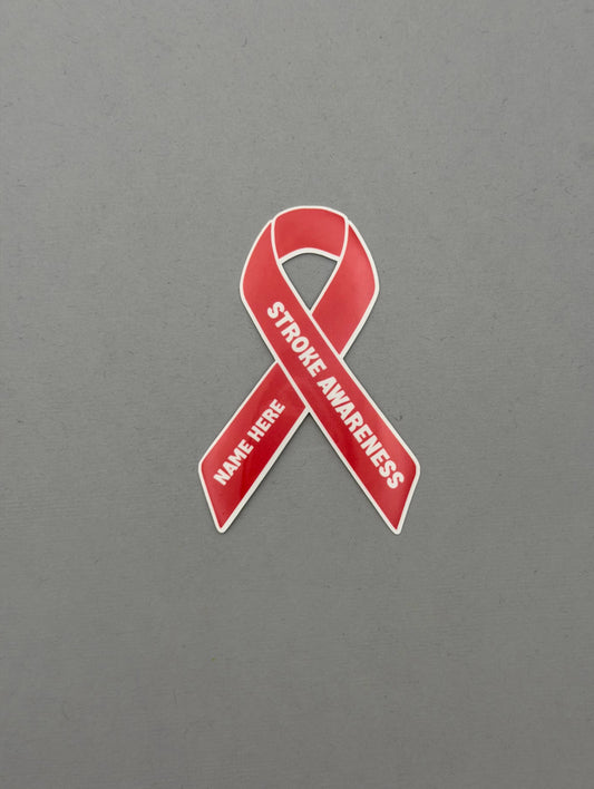 Stroke Awareness Custom Ribbon Sticker or Magnet