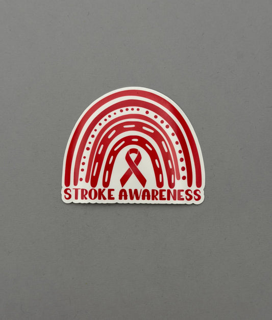 Stroke Awareness Rainbow Sticker or Magnet