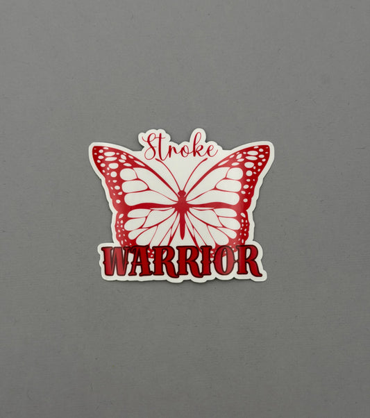 Stroke Warrior Butterfly Sticker or Magnet