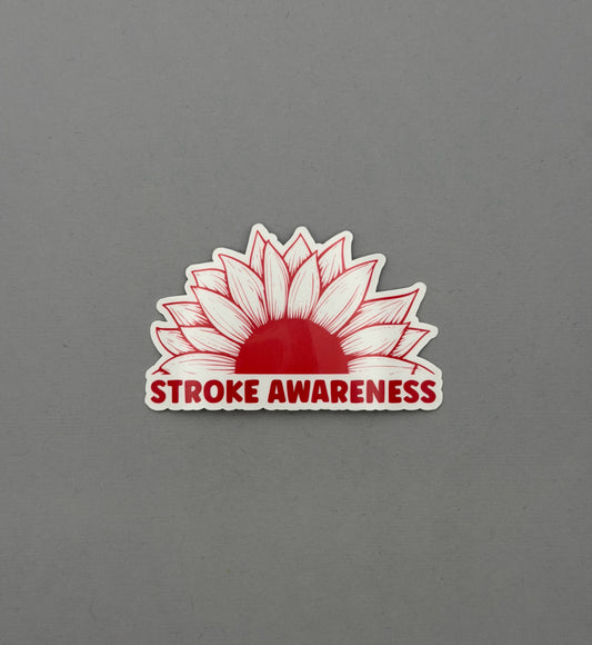 Stroke Awareness Sunflower Sticker or Magnet