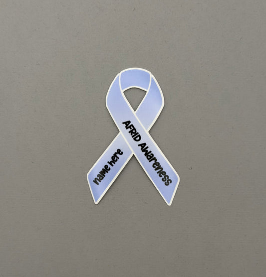 AFRID Awareness Ribbon Custom Sticker or Magnet