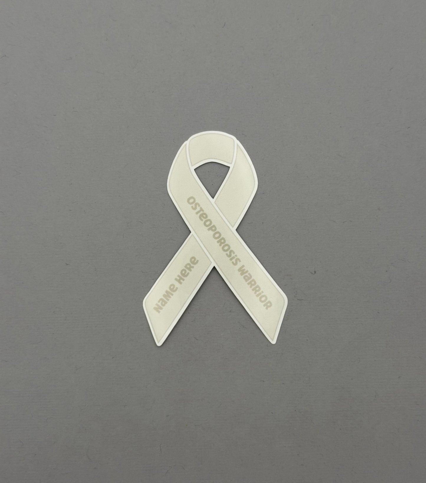 Osteoporosis Warrior Custom Ribbon Sticker or Magnet