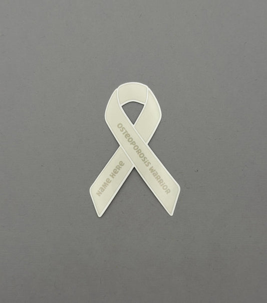 Osteoporosis Warrior Custom Ribbon Sticker or Magnet