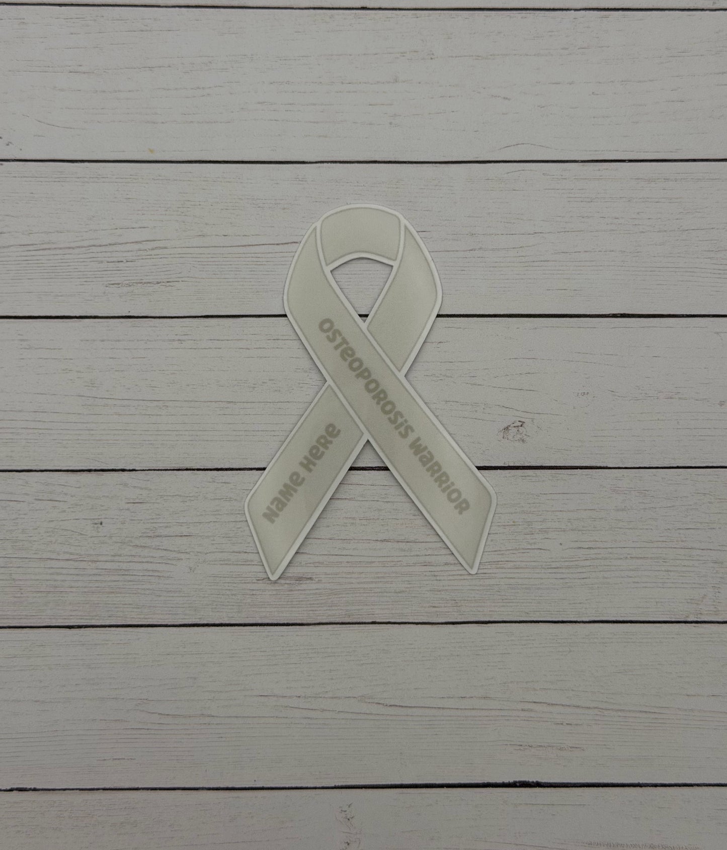 Osteoporosis Warrior Custom Ribbon Sticker or Magnet