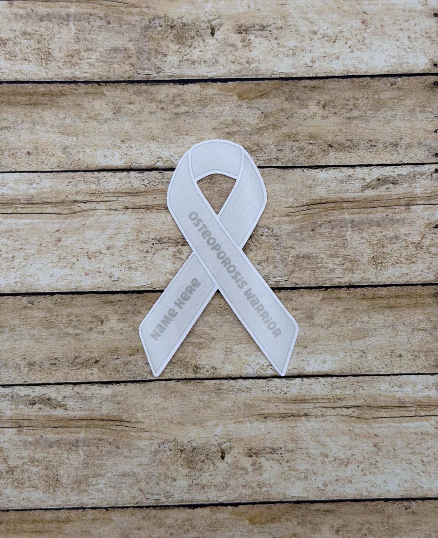 Osteoporosis Warrior Custom Ribbon Sticker or Magnet