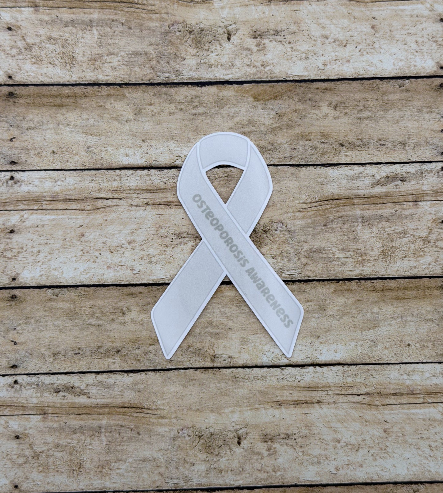 Osteoporosis Awareness Ribbon Sticker or Magnet