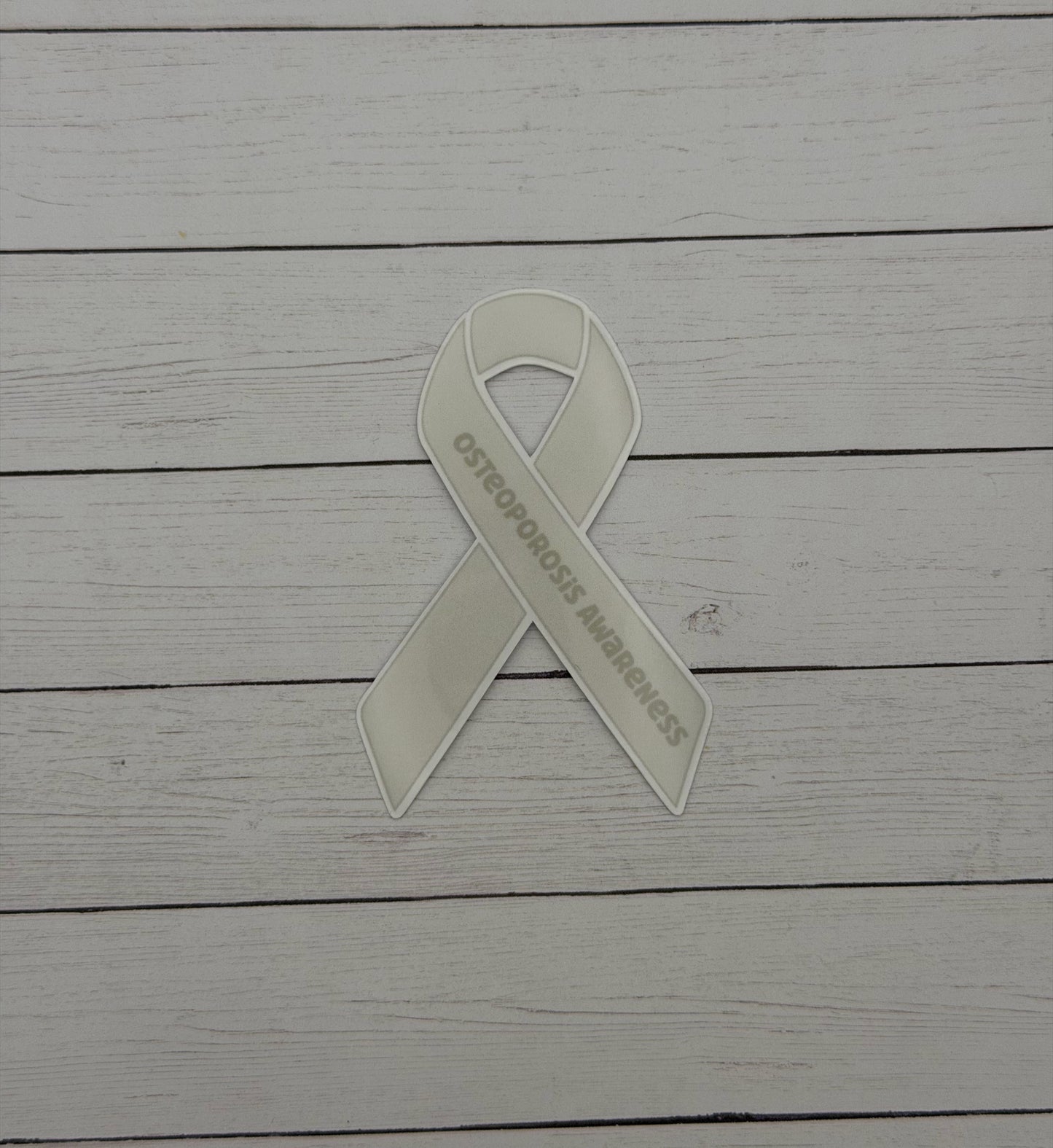 Osteoporosis Awareness Ribbon Sticker or Magnet