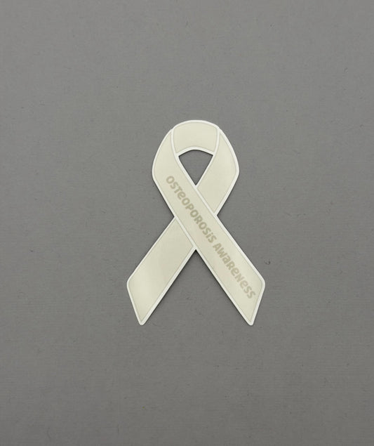 Osteoporosis Awareness Ribbon Sticker or Magnet
