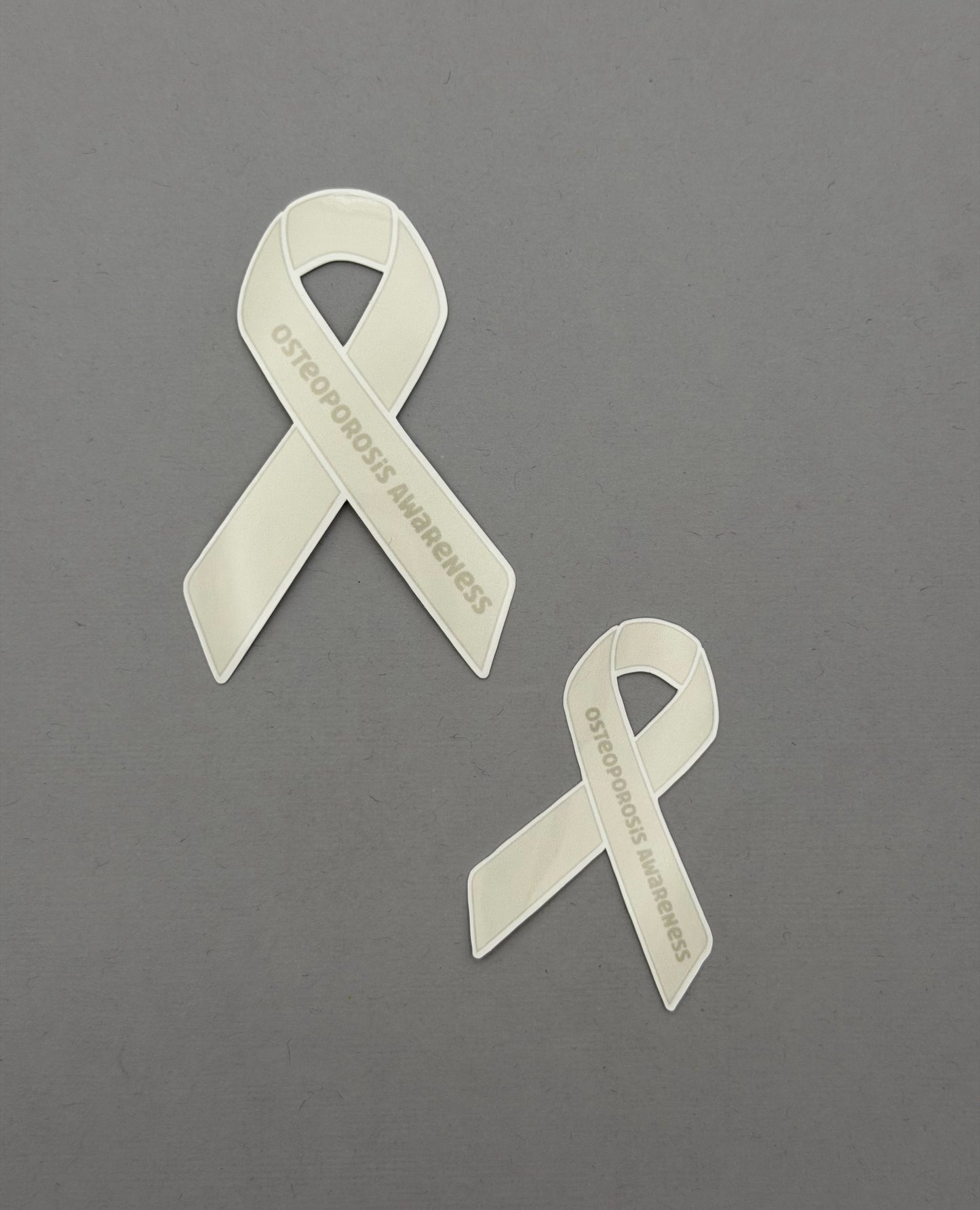 Osteoporosis Awareness Ribbon Sticker or Magnet