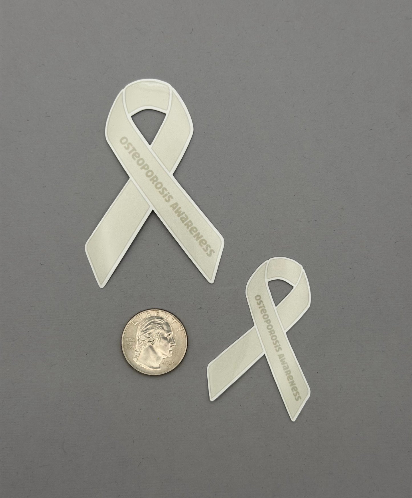 Osteoporosis Awareness Ribbon Sticker or Magnet