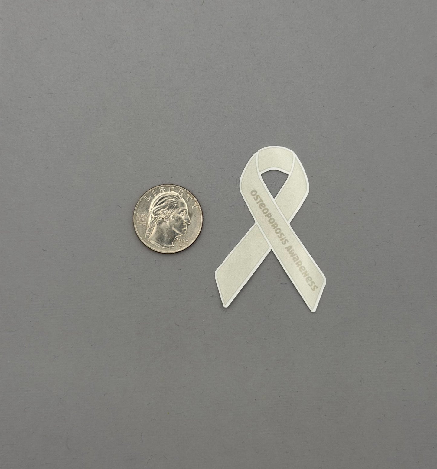 Osteoporosis Awareness Ribbon Sticker or Magnet