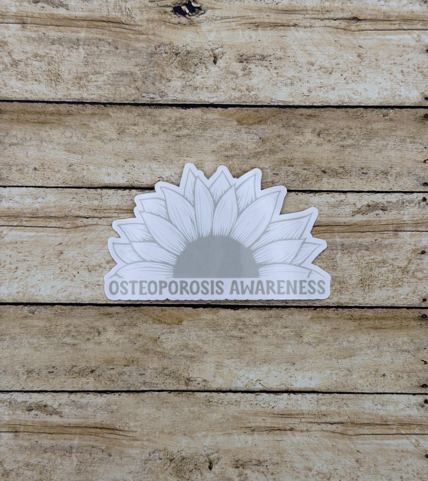 Osteoporosis Awareness Sunflower Sticker or Magnet