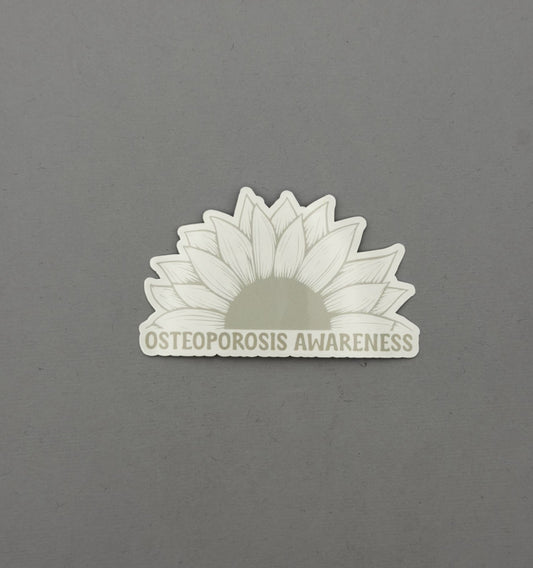 Osteoporosis Awareness Sunflower Sticker or Magnet