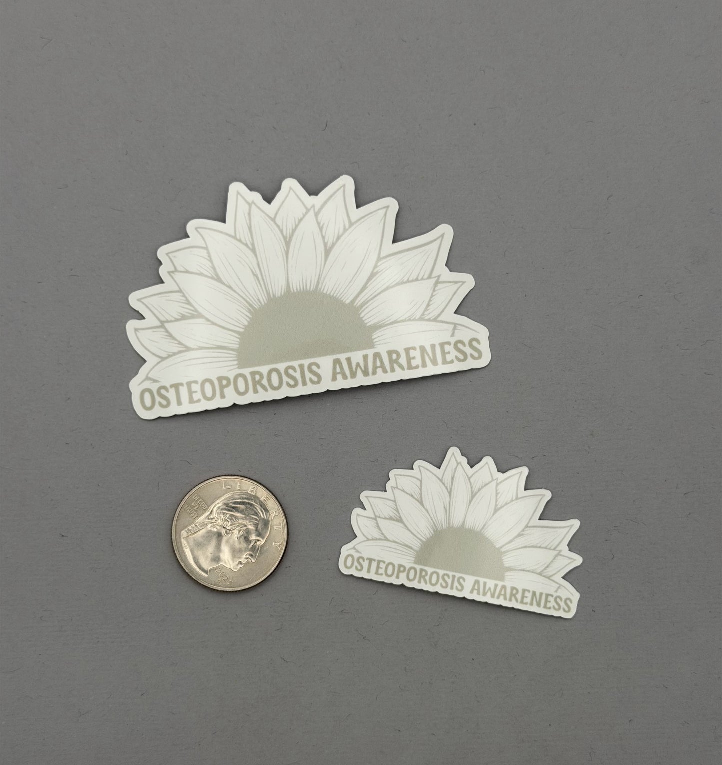 Osteoporosis Awareness Sunflower Sticker or Magnet