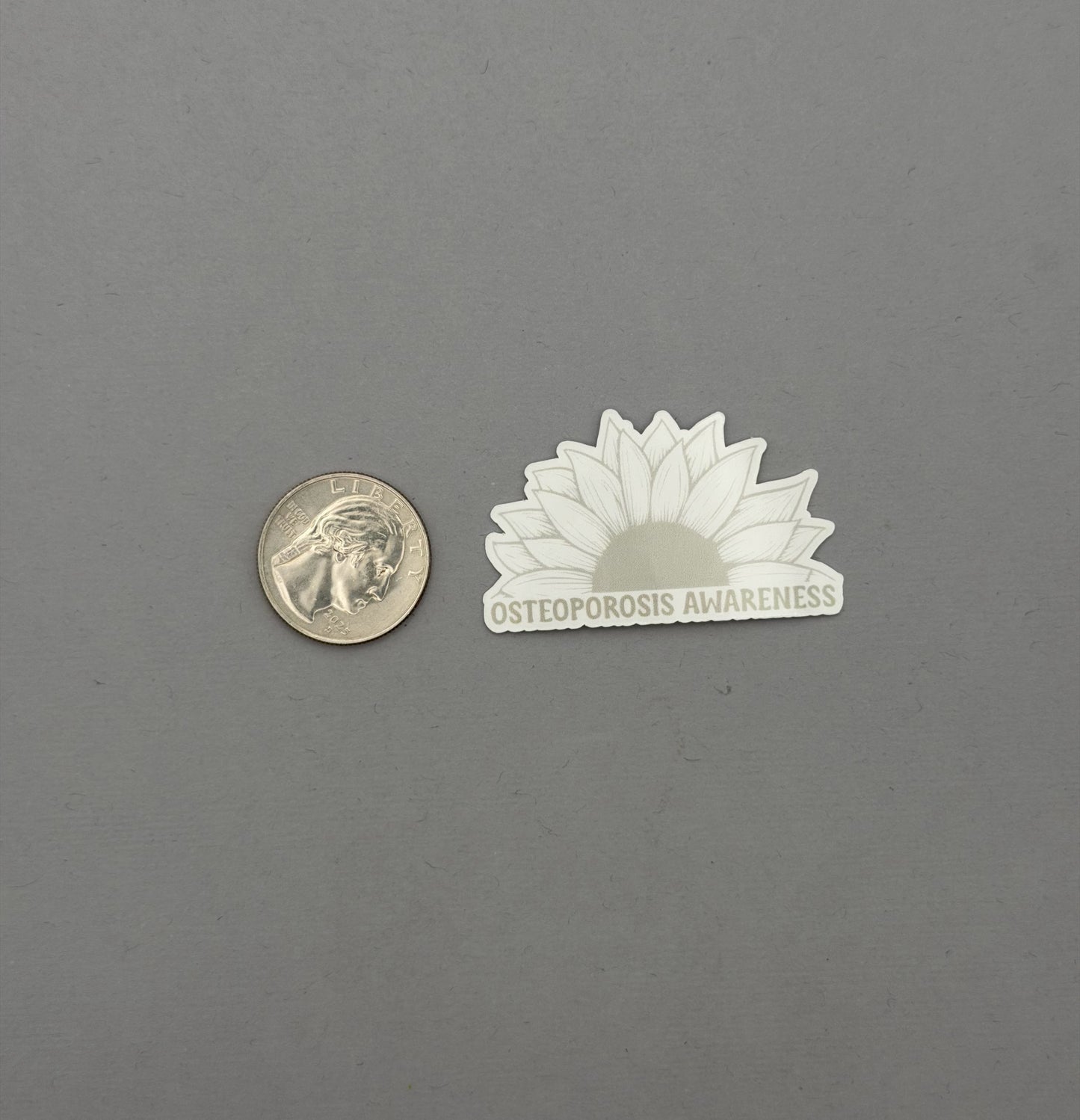 Osteoporosis Awareness Sunflower Sticker or Magnet
