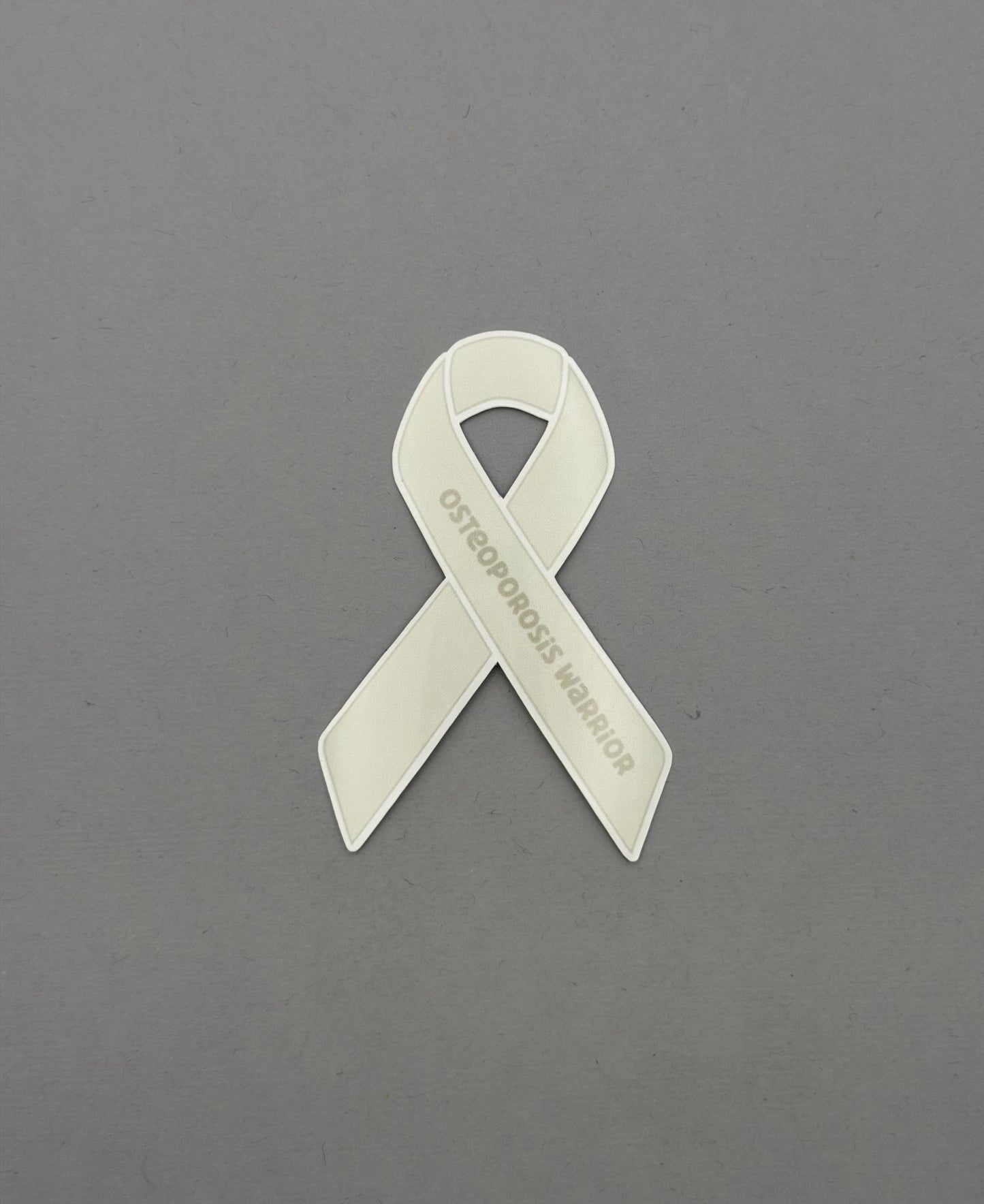 Osteoporosis Warrior Ribbon Sticker or Magnet
