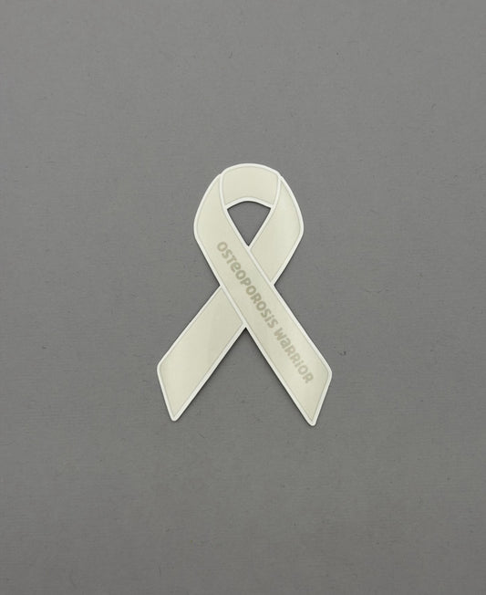 Osteoporosis Warrior Ribbon Sticker or Magnet