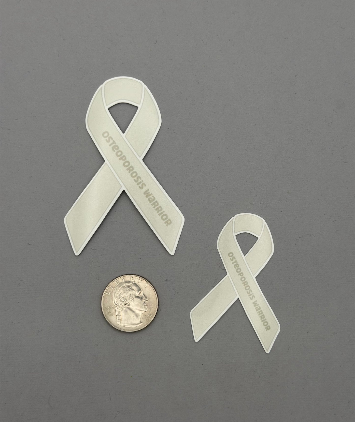Osteoporosis Warrior Ribbon Sticker or Magnet
