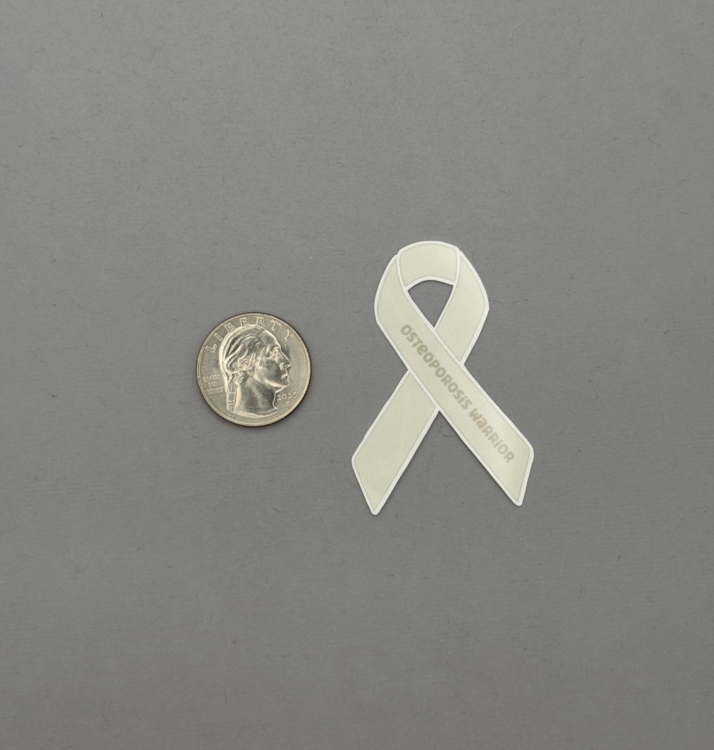 Osteoporosis Warrior Ribbon Sticker or Magnet