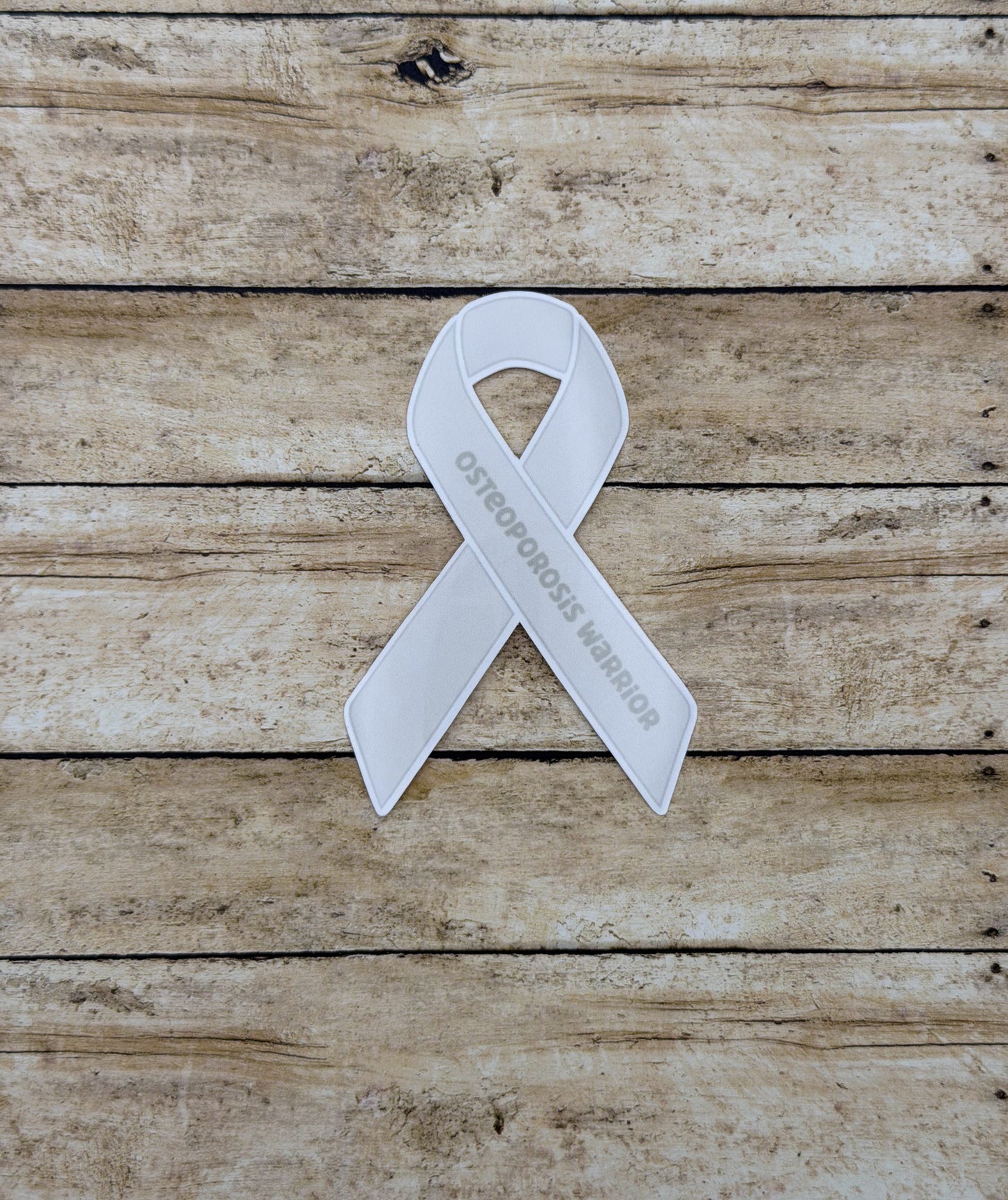 Osteoporosis Warrior Ribbon Sticker or Magnet