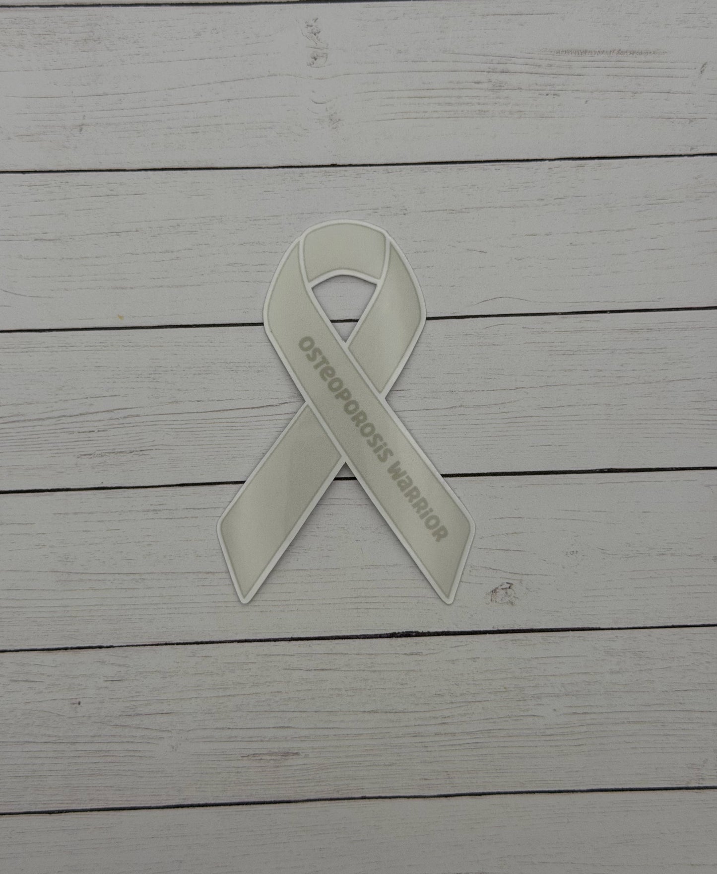 Osteoporosis Warrior Ribbon Sticker or Magnet
