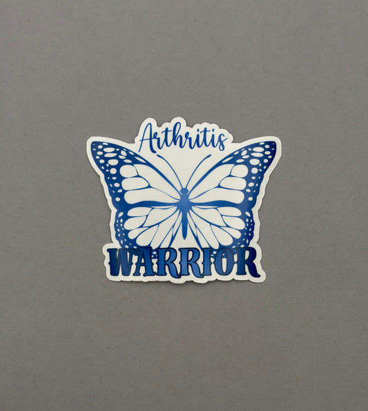 Arthritis Warrior Butterfly Sticker or Magnet