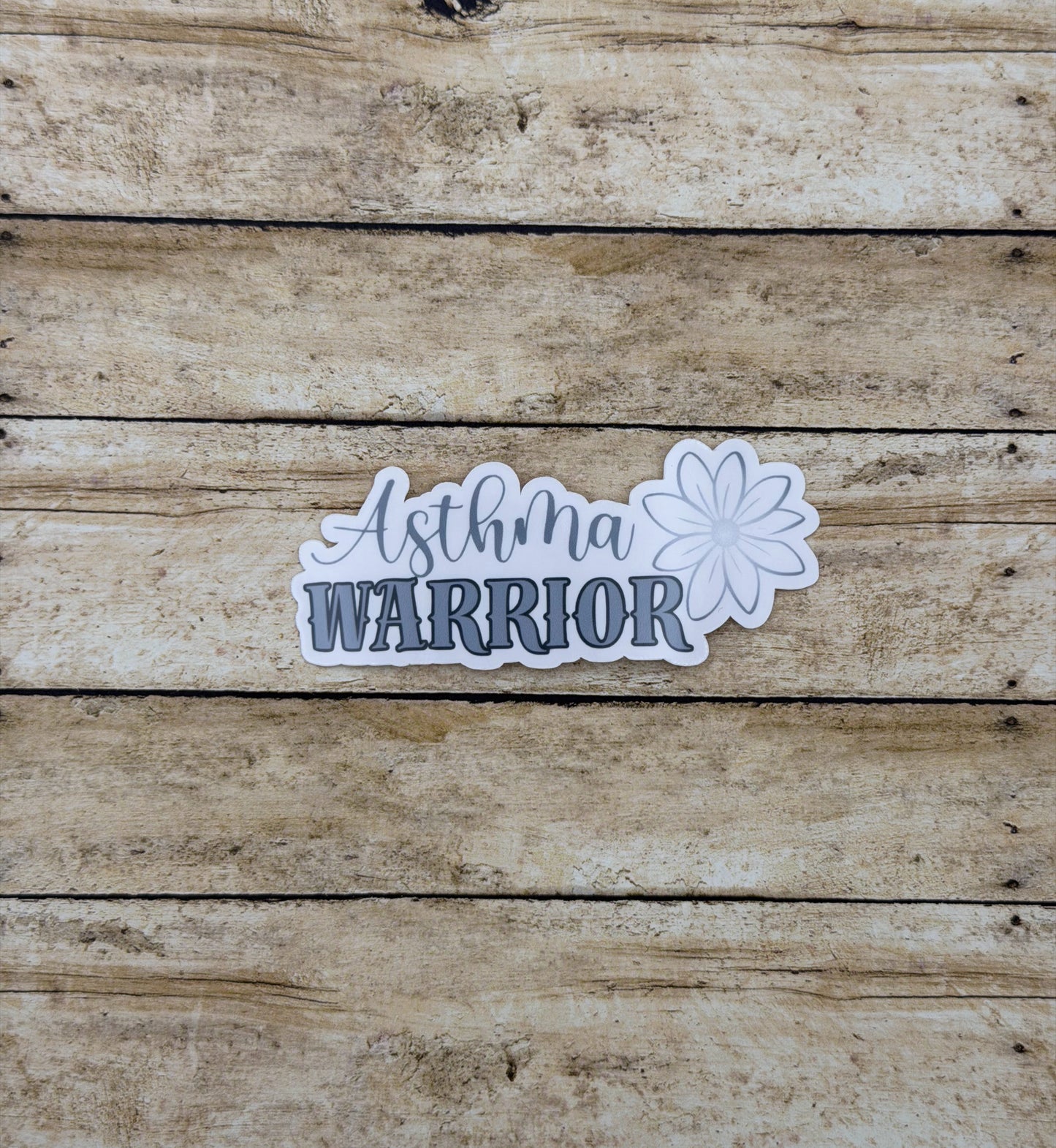 Asthma Warrior Flower Sticker or Magnet