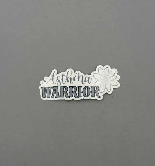 Asthma Warrior Flower Sticker or Magnet