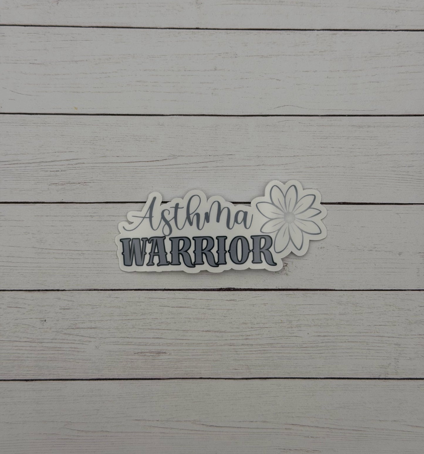 Asthma Warrior Flower Sticker or Magnet