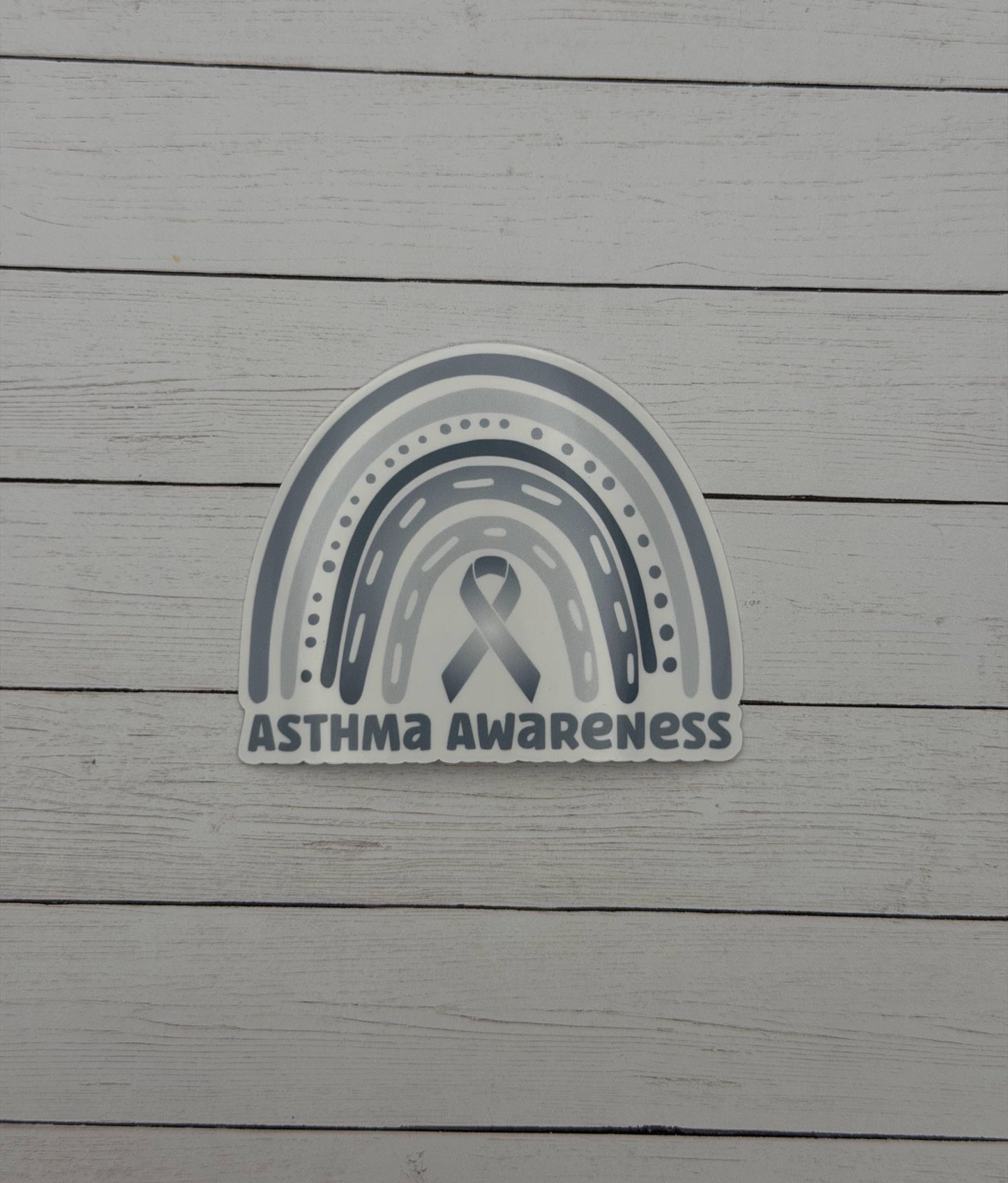 Asthma Awareness Rainbow Sticker or Magnet
