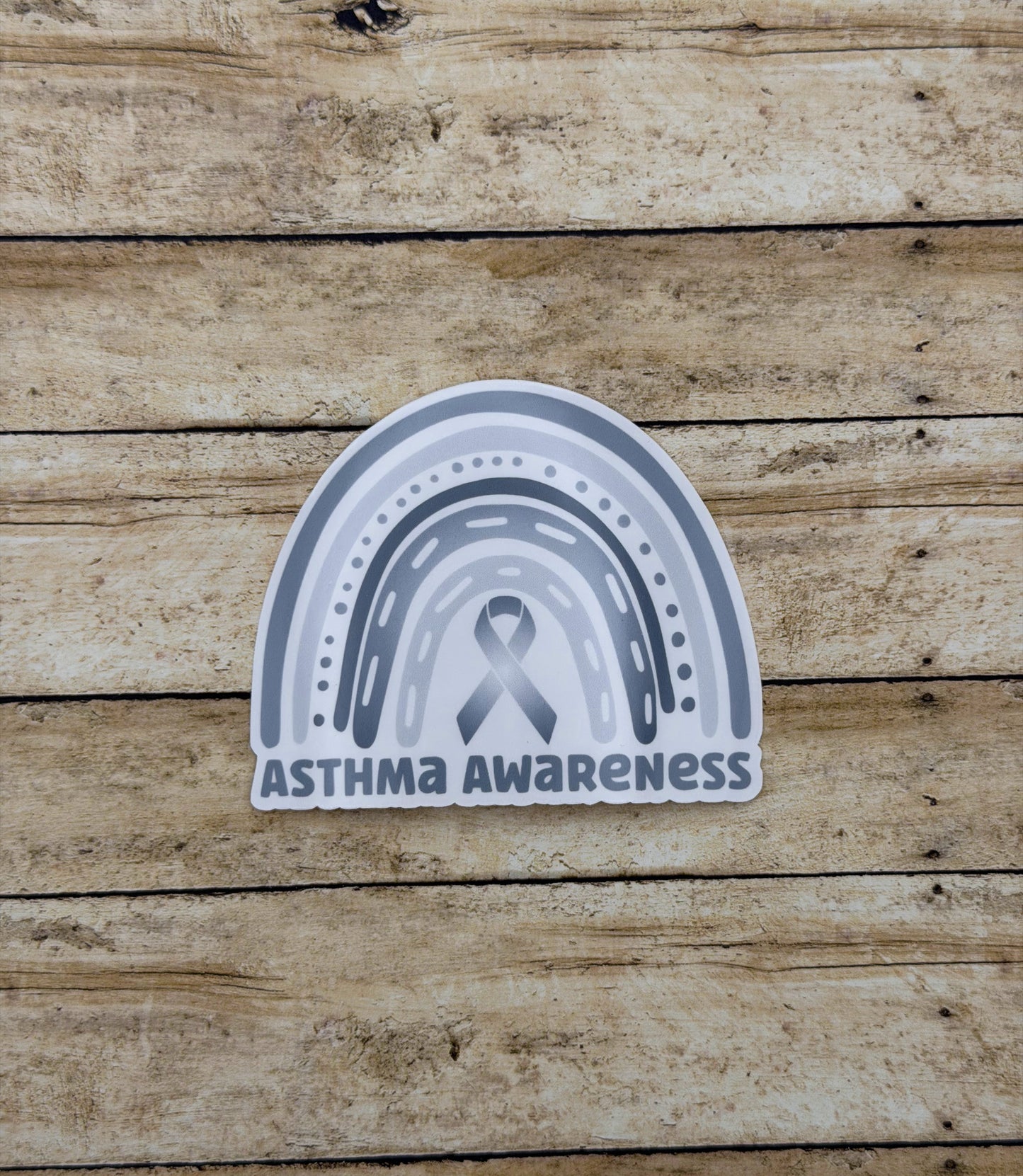 Asthma Awareness Rainbow Sticker or Magnet