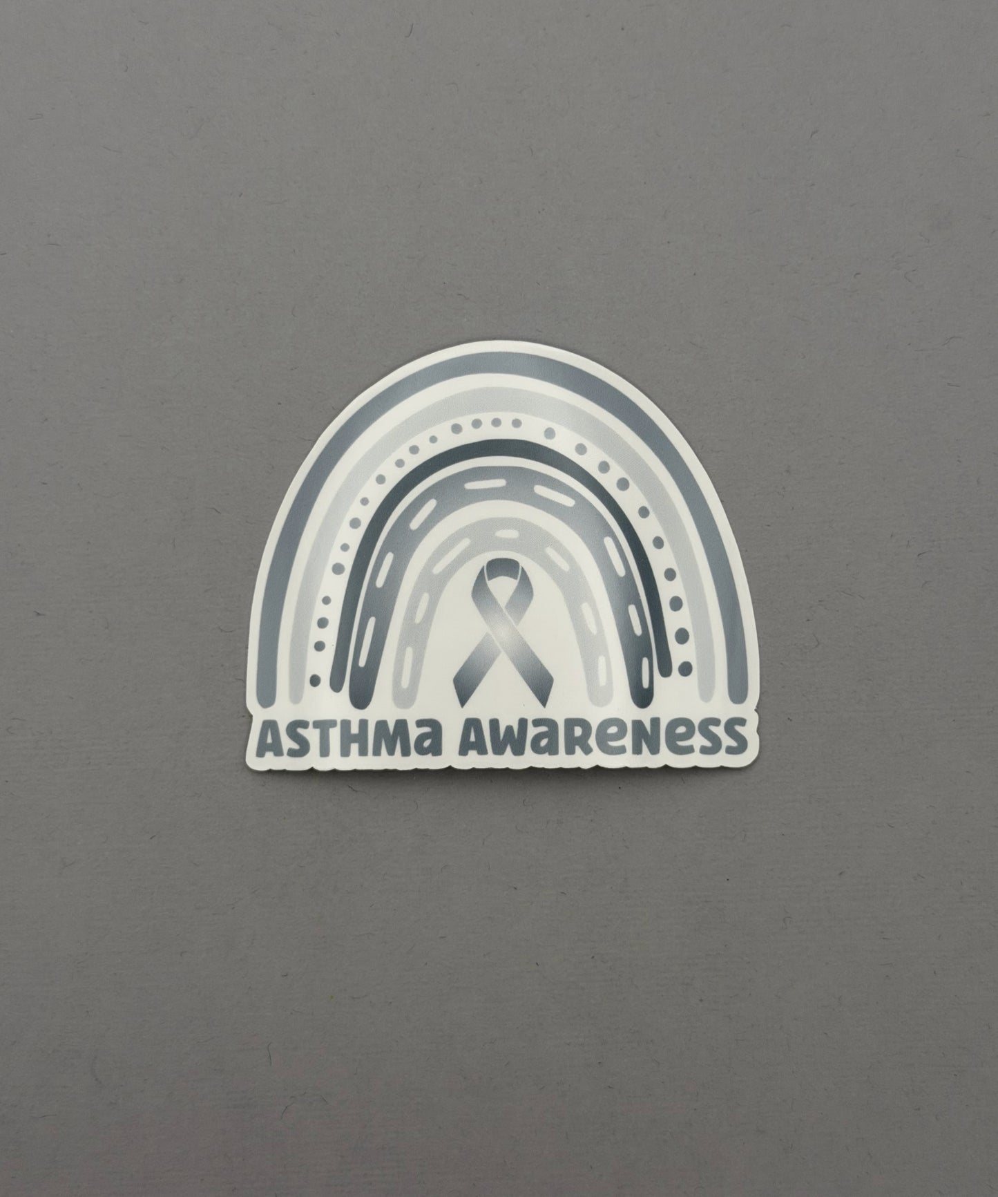 Asthma Awareness Rainbow Sticker or Magnet